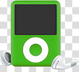 iPod classic for CAD, green and white Mp transparent background PNG clipart