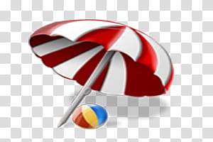 Summer , white and red umbrella transparent background PNG clipart