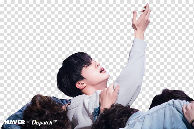 Seokjin BTS, man raising right hand transparent background PNG clipart