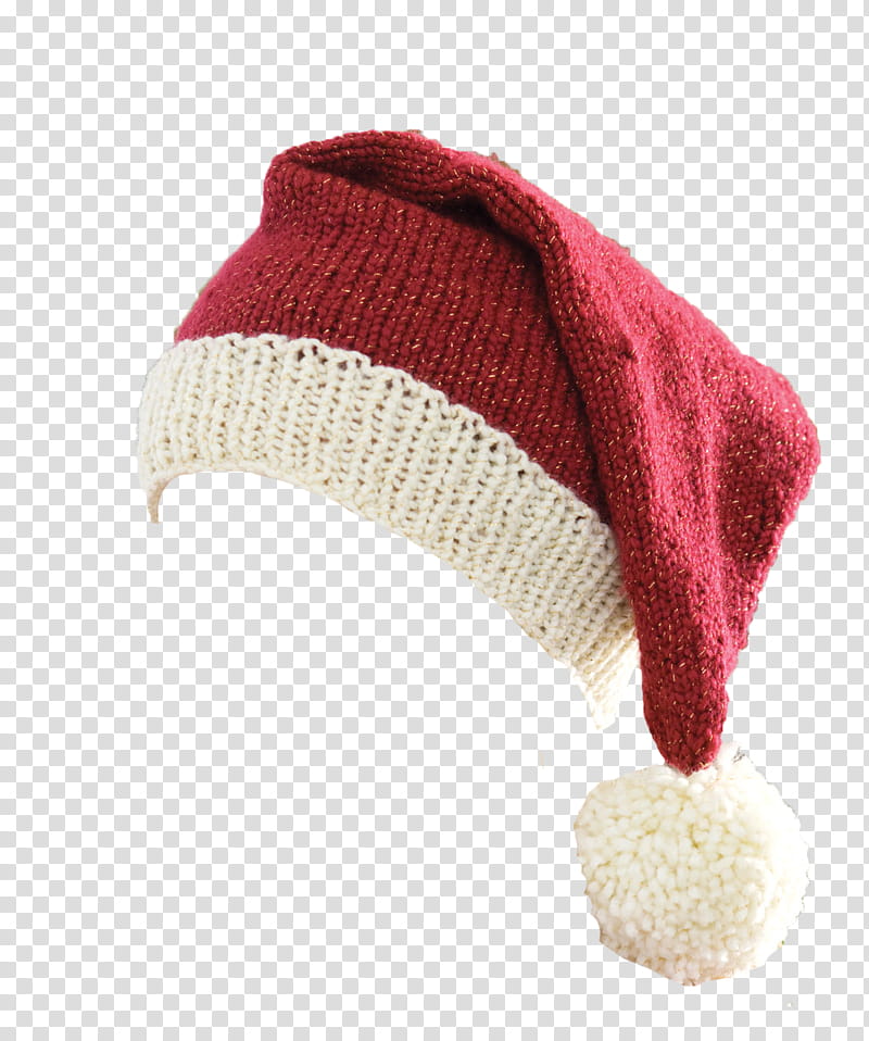 Christmas, red and white Christmas hat transparent background PNG clipart