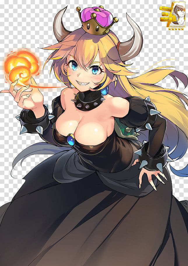 Bowsette Render, female anime character transparent background PNG clipart