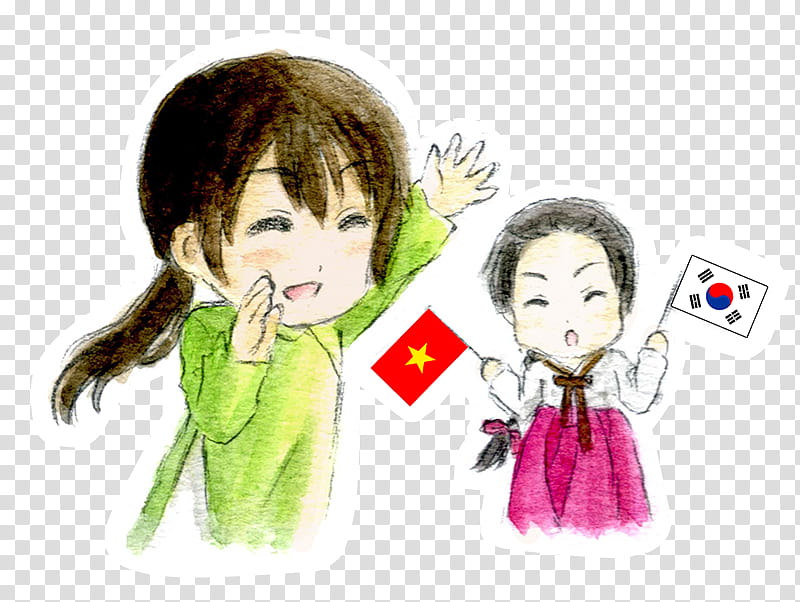 APH Chibi: When in Korean transparent background PNG clipart