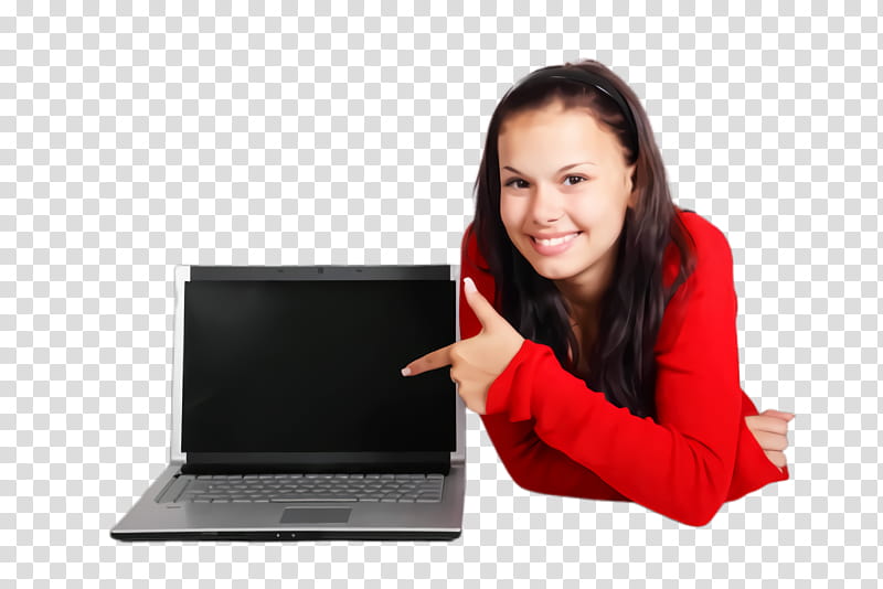 Girl, Woman, Laptop, Computer, Computer Icons, , Blog, Netbook transparent background PNG clipart