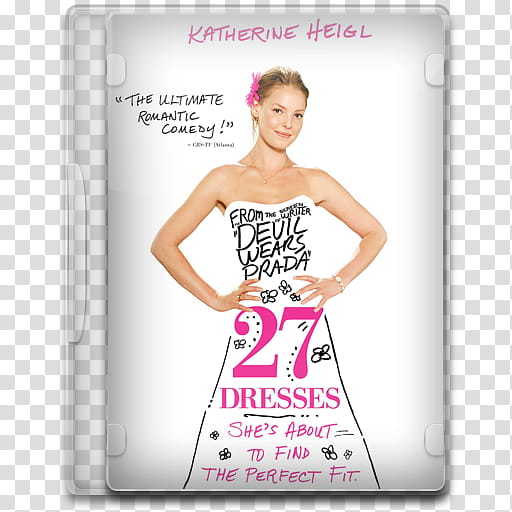 Movie Icon Mega ,  Dresses, Katherine Heigl  Dresses DVD case transparent background PNG clipart