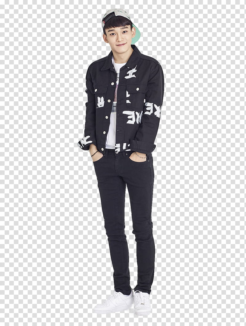 EXO, man holding pocket pants transparent background PNG clipart