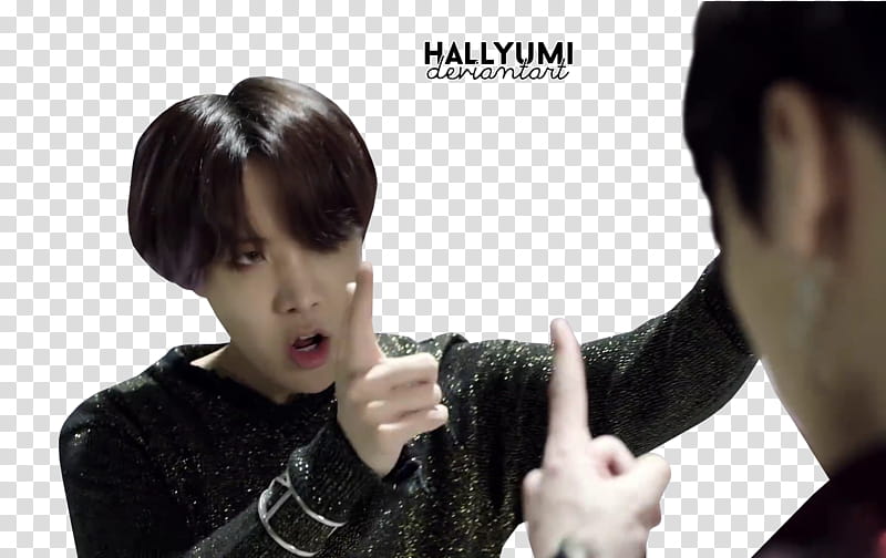 BTS FAKE LOVE, man pointing man using index finger transparent background PNG clipart