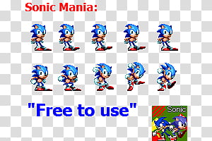 Sonic - Sonic Pixel Sprite Sheet Transparent PNG - 840x870 - Free