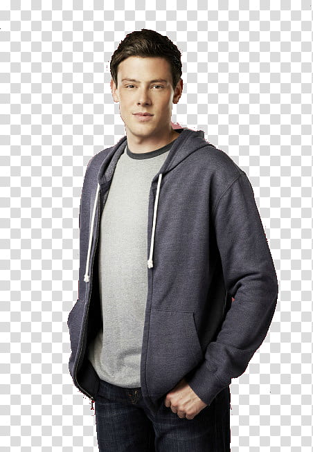 man wearing gray zip-up hoodie transparent background PNG clipart