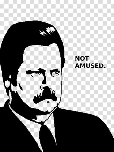 Ron Swanson is not amused transparent background PNG clipart