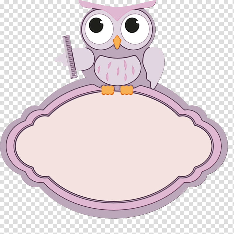 Teachers Day, Owl, Pink Owl Cartoon, Character, Invitation, Paper Clip, Frames, Idea transparent background PNG clipart