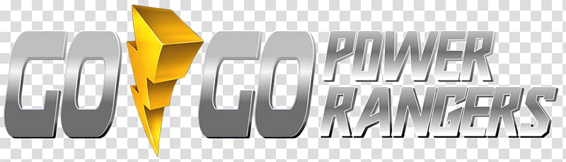 Go Go Power Rangers  version logo transparent background PNG clipart