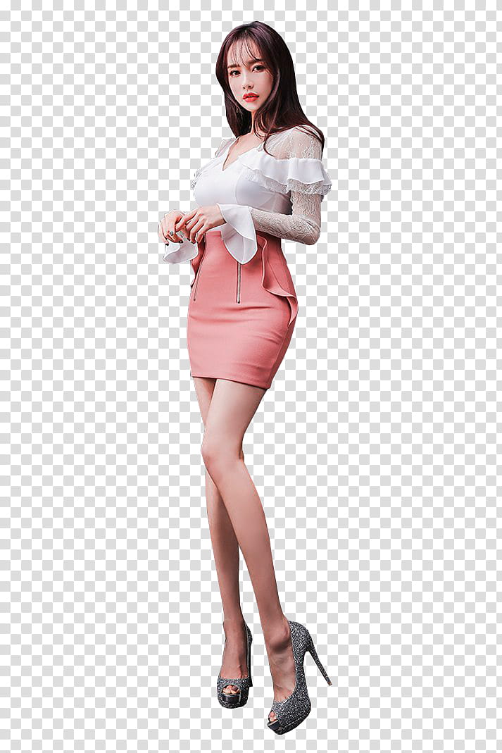 SPECIAL  WATCHERS, woman in pink mini skirt transparent background PNG clipart