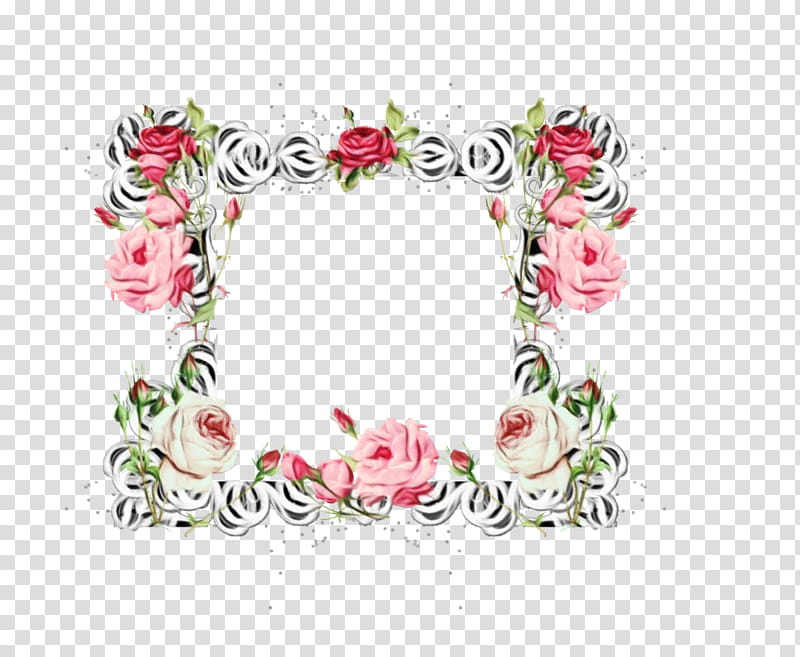 Pink Flower Frame, Rose, Frames, BORDERS AND FRAMES, Flower Frame, Drawing, Plant, Heart transparent background PNG clipart
