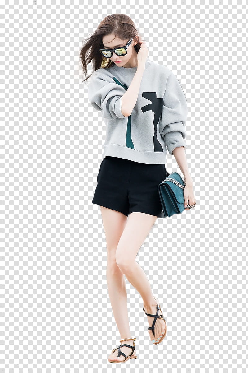 Yoona SNSD, woman wearing grey jacket transparent background PNG clipart