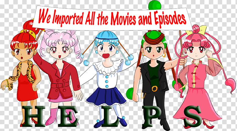 SQ and Chibiusa Chibi Anime transparent background PNG clipart