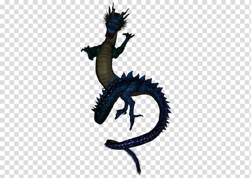 Asian Dragon , blue wyrm illustration transparent background PNG clipart