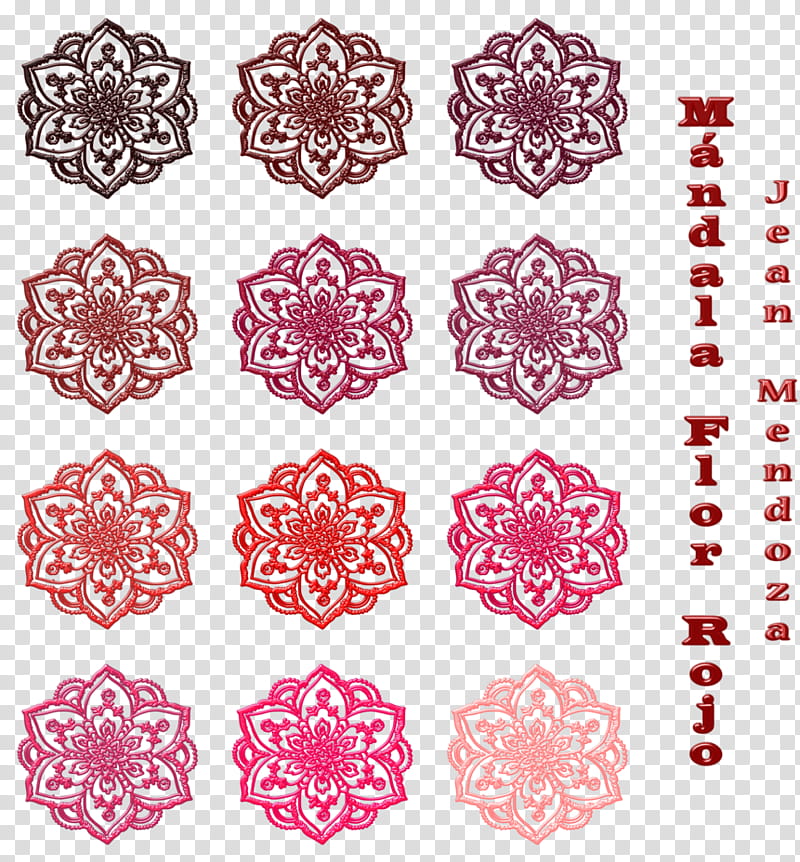 Flower Line Art, Mandala, Red, Visual Arts, Color, 2018, Visual Perception transparent background PNG clipart