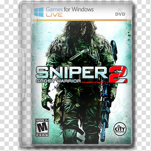 Icons Games ing DVD CASE NEW LOGO GFWL, shipergw, Sniper  Ghost Warrior DVD case transparent background PNG clipart