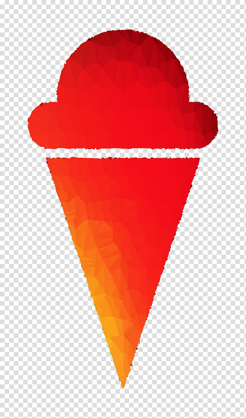 Ice Cream Cone, Ice Cream Cones, Heart, Orange Sa, Red, Frozen Dessert, Food, Triangle transparent background PNG clipart