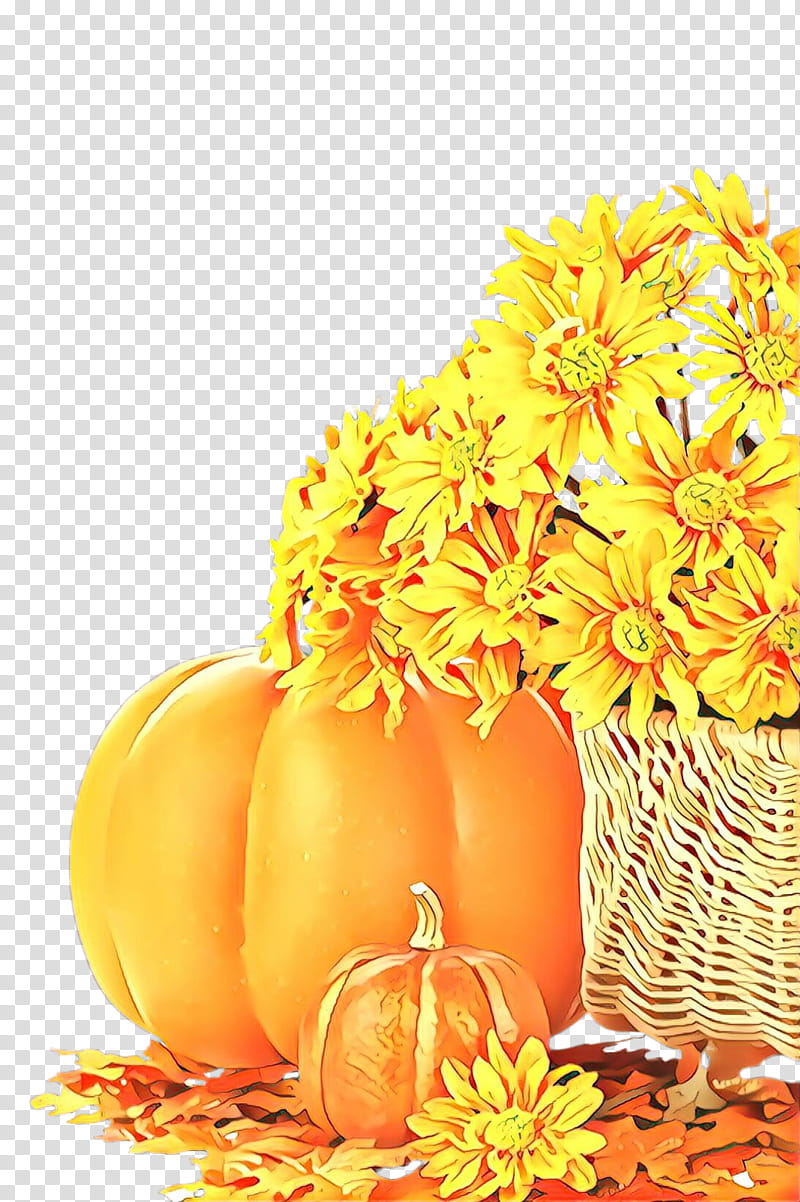 Pumpkin, Yellow, Still Life, Plant, Flower, Still Life , Autumn, English Marigold transparent background PNG clipart