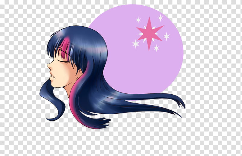 Twilight Sparkle human, girl anime character with blue hair illustration transparent background PNG clipart