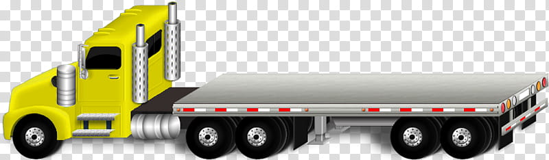 yellow and gray flatbed truck transparent background PNG clipart