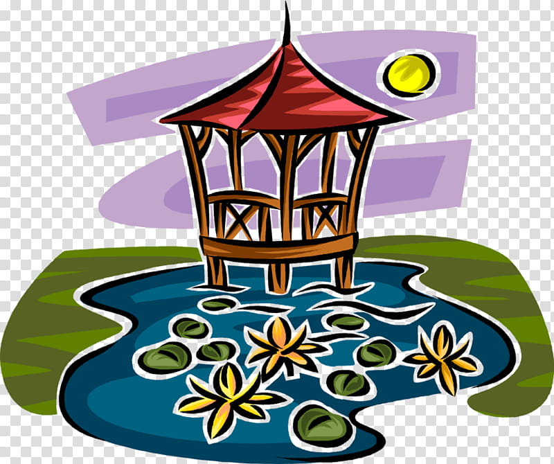 Pond, Gazebo, Garden, Flower, Recreation transparent background PNG clipart