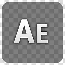 Hud AdobeCS icons, ae, brown and white AE logo transparent background PNG clipart