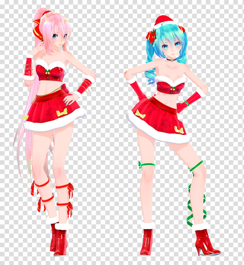 MMD TDA Santa WIP transparent background PNG clipart