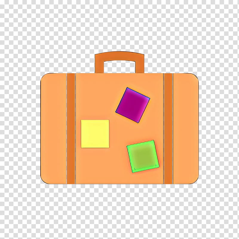 Suitcase, Cartoon, Rectangle, Material, Orange, Bag, Handbag, Luggage And Bags transparent background PNG clipart