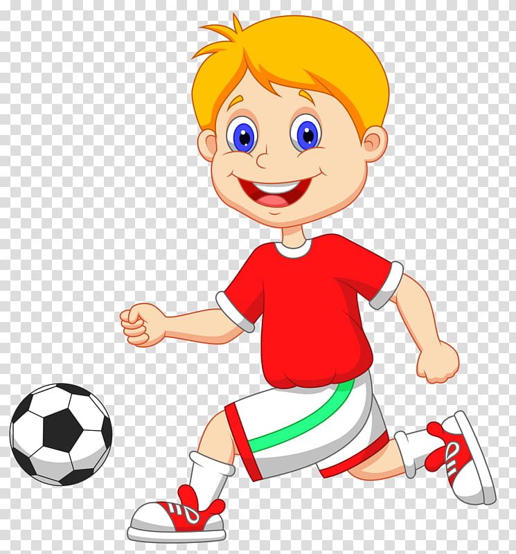 Boy Playing Soccer Cartoon