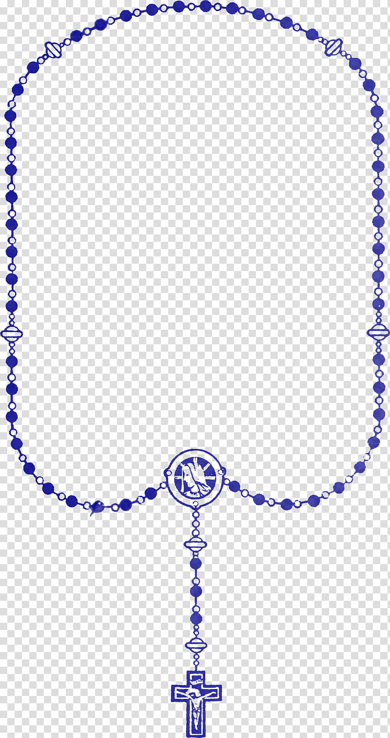 Power Of The Rosary Body Jewelry, Prayer Beads, Chaplet, Rosary Blue, Basque Ring Rosary, Rosary Necklace, Ave Maria, Mary transparent background PNG clipart