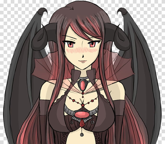 Demon Girl Sprite, female demon character illustration transparent background PNG clipart