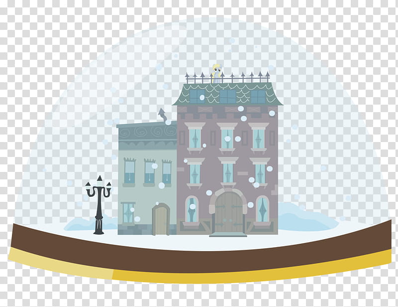 Derpy Hooves inside the Snowglobe, brown building illustratioon transparent background PNG clipart