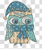 Buhos s, blue and brown owl illustration transparent background PNG clipart