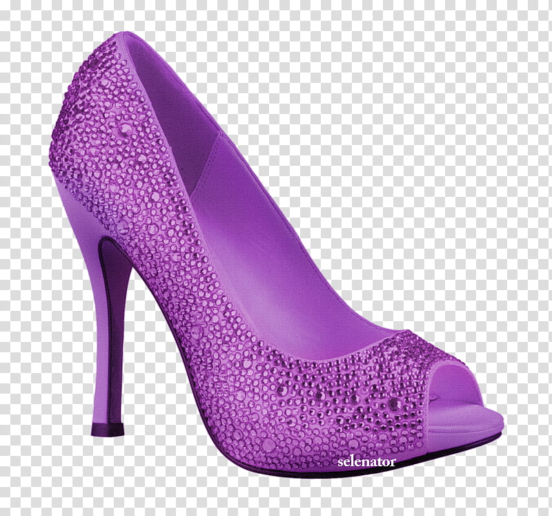 unpaired purple peep-toe heeled shoe transparent background PNG clipart