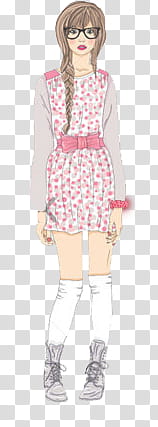 Dolls S StiloJuliii, woman wearing eyeglasses and pink dress illustration transparent background PNG clipart