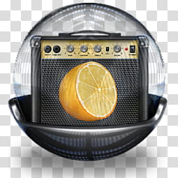 Sphere   , black orange guitar amplifier illustration transparent background PNG clipart