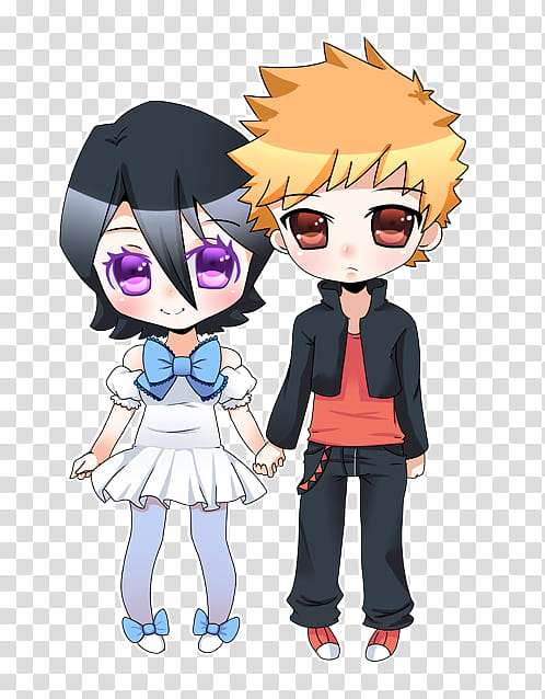 Ichigo and Rukia Commish transparent background PNG clipart