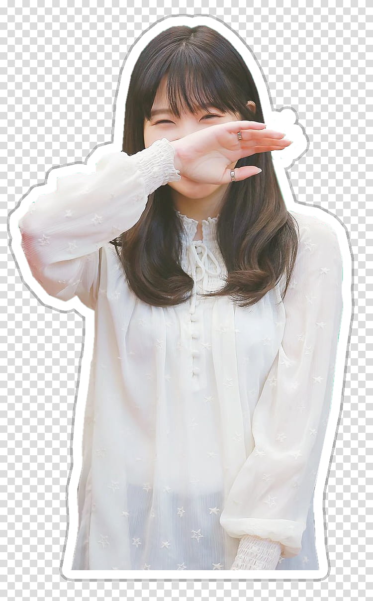 STICKERS Yeri RED VELVET, woman covering her nose transparent background PNG clipart