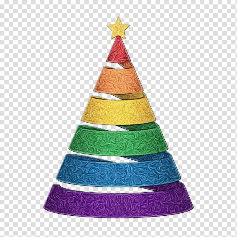 Christmas tree, Watercolor, Paint, Wet Ink, Cone, Party Hat, Christmas Decoration, Holiday Ornament transparent background PNG clipart