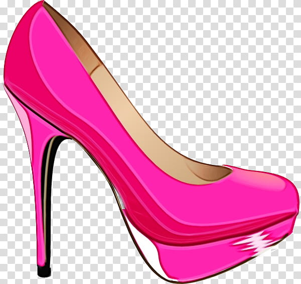 Highheeled Shoe High Heels, Stiletto Heel, Ballet Flat, Slipper, Court Shoe, Footwear, Drawing, Pink transparent background PNG clipart