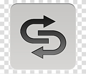 Quadrates Extended, two curved arrows illustration transparent background PNG clipart thumbnail