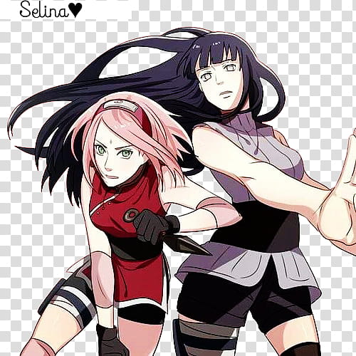 Render Sakura And Hinata transparent background PNG clipart