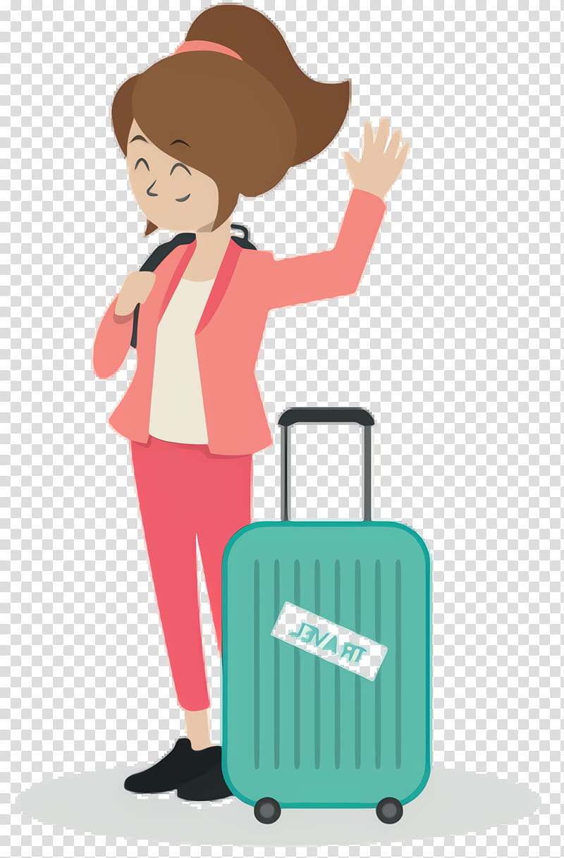 Travel Luggage, Thumb, Human, Behavior, Suitcase, Cartoon, Hand Luggage, Baggage transparent background PNG clipart