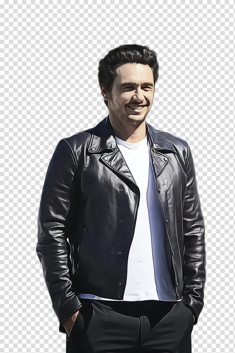 Big Data, Watercolor, Paint, Wet Ink, Dicky Cheung, Actor, Leather Jacket, Big Four transparent background PNG clipart