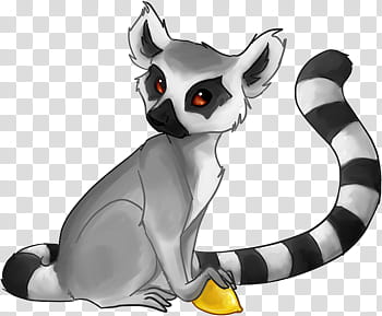 lemur, lemur cartoon character transparent background PNG clipart