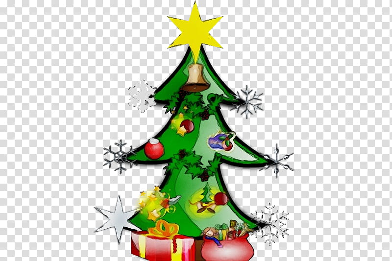 Christmas tree, Watercolor, Paint, Wet Ink, Christmas Decoration, Christmas Ornament, Colorado Spruce, Oregon Pine transparent background PNG clipart
