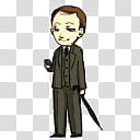 BBC Sherlock Mycroft, man in gray texudo cartoon character transparent background PNG clipart