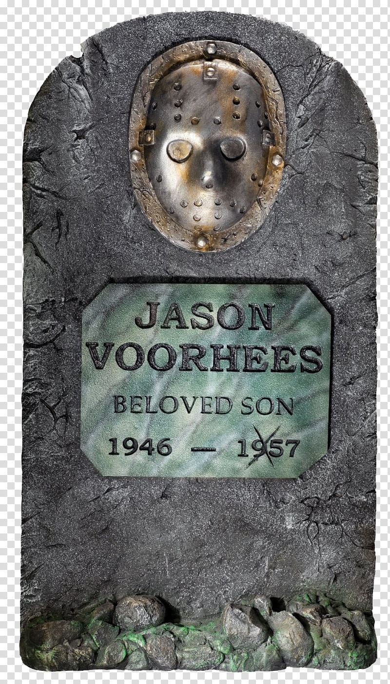 G R A V E S T O N E, black Jason Voorhees tomb transparent background PNG clipart